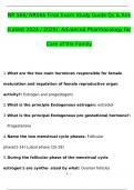 NR 566/ NR566 Final Exam Study Guide Qs & Ans (Latest 2024 / 2025): Advanced Pharmacology for Care of the Family (Verified Answers)