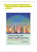 Test Bank For Community and Public Health Nursing, 10th Edition, By Cherie Rector, Mary Jo Stanley, All Chapters 1-30