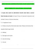 Qma Insulin Administration Exam Questions and answers With complete solution 2024/25 RATED A+