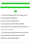 NYS State EMT Basic Study Guide Exam Questions (2024 / 2025) with Verified Answers, 100% Guarantee Pass Score