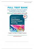 Test Bank for Davis Advantage for Townsend's Psychiatric Mental Health Nursing, 11th Edition by Karyn I. Morgan All Chapters included LATEST