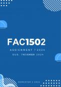 FAC1502 Assignment 7 Semester 2 2024 (100% Pass)