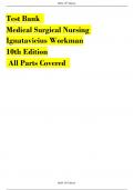 Medical Surgical Nursing Test Bank 10th Edition All Parts Covered, Ignatavicius W.