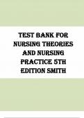 Test Bank For Nursing Theories and Nursing Practice 5th Edition By Marlaine C. Smith