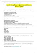 AASM Sleep Exam 1 Questions and Answers 2024/25 Update