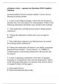 ati pharm review - capstone test Questions With Complete Solutions