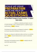 AZ Certified Caregiver Exam Practice/ 79 Q&A/ 2024-2025.