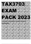 TAX3703 EXAM PACK 2024 LATEST UPDATED QUESTIONS & ANSWERS