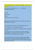 National Real Estate Exam PSI questions with correct answers.