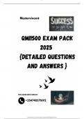 QMI1500 EXAM PACK 2025  {DETAILED QUESTIONS AND ANSWERS }