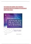 TEST BANK FOR HAMRIC AND HANSON-S ADVANCED PRACTICE NURSING 6TH EDITION BY MARY FRAN TRACY 