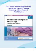 TEST BANK –Medical Surgical Nursing Concepts and Practice, 5th Edition (Stromberg, 2023), | Chapter 1- 49| All Chapters