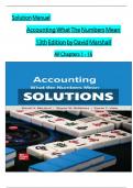  Solution Manual  Accounting What The Numbers Mean  13th Edition by David Marshall  All Chapters 1 - 16 