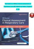 Test Bank for Wilkins' Clinical Assessment in Respiratory Care 8th Edition by Albert J. Heuer 9780323416351 Chapter 1-21   100% Guarantee pass