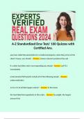 A-Z Standardized Dcw Test/ 100 Quizzes with Certified Ans.  