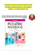 TEST BANK Wong's Essentials of Pediatric Nursing 11th Edition by Marilyn J. Hockenberry - All Chapter (1-31) 100% Guarantee Pass