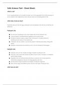 Cells Science Test Study Guide Cheat Sheet | Key Concepts and Definitions