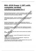 BUL 4310 Exam 1 (UF) with complete verified solutions(graded A+).