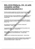 BUL-4310 Midterm, CH. 12 with complete verified solutions(graded A+).