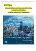 Test Bank for International Business: Environments & Operations, 17th Global Edition by Daniels, Radebaugh & Sullivan, All 1-20 Chapters Covered ,Latest Edition, ISBN:9781292403274