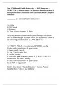 Nur 2730Hawaii Pacific University — BSN Program — NURS 2730 (J. Wakayama) — Chapter 4: Documentation & Interprofessional Communication Questions With Complete Solutions