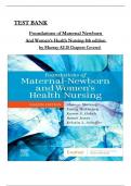 TEST BANK - Murray, McKinney, Foundations of Maternal-Newborn and Women's Health Nursing 8th Edition All Chapters 1 to 28 complete Verified editon ISBN:9781974813278