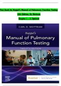 Test Bank For Ruppel's Manual of Pulmonary Function Testing, 12th - 2023 All Chapters - 9780323762618