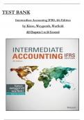 Test Bank for Intermediate Accounting IFRS, 4th Edition by Kieso, Weygandt, Warfield,  All Chapters 1 to 24 complete Verified editon ISBN: 9781119607519