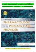 TEST BANK For Edmunds' Pharmacology for the Primary Care Provider, 5th Edition by Constance G Visovsky, Complete Chapters 1 - 25, Newest Version (100% Verified)