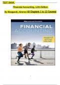 Test Bank for Financial Accounting, 12th Edition By Weygandt, Kimmel and Mitchell All 1-13 Chapters Covered ,Latest Edition, ISBN:9781119874386