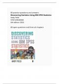 Discovering Statistics Using IBM SPSS Statistics / 80 test questions and answers entire book / Andy Field / 6th edition 2024