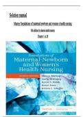 Solution Manual for Murray Foundations of Maternal-Newborn and Women's Health Nursing, 8th Edition by Sharon Smith Murray, Emily Slone McKinney, Karen Holub, Renee Jones ISBN:9780323827386 ALL CHAPTERS COVERD LATEST UPDATE