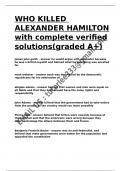 WHO KILLED ALEXANDER HAMILTON with complete verified solutions(graded A+).