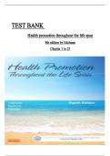 TEST BANK FOR Health Promotion Throughout the Life Span 8th Edition Chapter 1-25 by Carole Lium Edelman  ISBN:9780323091411