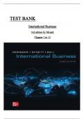 Test Bank for International Business, 3rd Edition by Michael Geringer ALL CHAPTERS COVERD