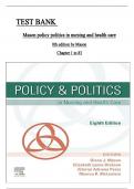 mason policy politics in nursing and health care 8th edition by Elizabeth Lynne Mason, Diana J.; Perez, Adrianna; McLemore, Monica R.; Dickson-Test Bank ISBN:9780323554985 ALL CHAPTERS COVERD