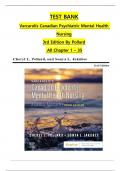 Test Bank  for Varcarolis Canadian Psychiatric Mental Health Nursing 3rd Edition by Cheryl L. Pollard, Sonya L. Jakubec ISBN-9780323778794