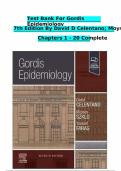 Test Bank For Gordis Epidemiology 7th Edition By David D Celentano Moys Chapters 1 - 20 Complete