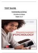 Test Bank for Understanding Psychology, 15th Edition by Robert Feldman ISBN:9781265200657 ALL CHAPTERS COVERED