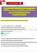 (2023 / 2024) ATI Comprehensive Predictor Exam with Questions and Verified Answers, 100% Guarantee Pass