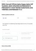 |2024 Newest|Alpha Kappa Alpha MIP Test|2024-2025 UPDATE|COMPREHENSIVE FREQUENTLY MOST TESTED QUESTIONS AND VERIFIED ANSWERS|GET IT A+