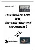 FOR2602 EXAM PACK 2025  {DETAILED QUESTIONS AND ANSWERS }