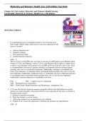 Maternity and Women's Health Care 12th Edition Test Bank by Deitra Leonard Lowdermilk, Kitty Cashion, Shannon E. Perry, Kathryn Rhodes Alden, Ellen Olshansky