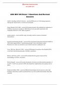 ASU BIO 340 Exam 1 Questions And Revised Answers