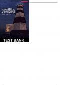 Test Bank for Managerial Accounting, 11th Canadian Edition by Ray Garrison, All Chapters  ||Complete A+ Guide