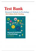 Test Bank Research Methods in Psychology 4th Edition( Beth Morling 2024) All Chapters Included |Complete Guide