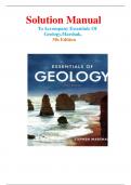 Solution Manual To Accompany Essentials of Geology,Marshak,5th Edition| Complete Solutions