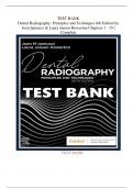 TEST BANK Dental Radiography: Principles and Techniques (6TH ED) by Joen Iannucci & Laura Jansen Howerton Chapters 1 - 35 | Complete