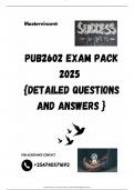 PUB2602 EXAM PACK 2025  {DETAILED QUESTIONS AND ANSWERS }