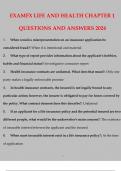 EXAMFX LIFE AND HEALTH CHAPTER 1 QUESTIONS AND ANSWERS 2024